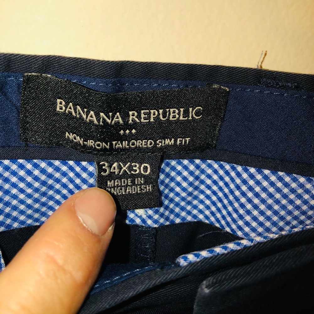 Men’s Banana Republic Navy Blue chino pants 34x30